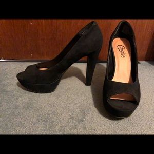 Candies Black Heels